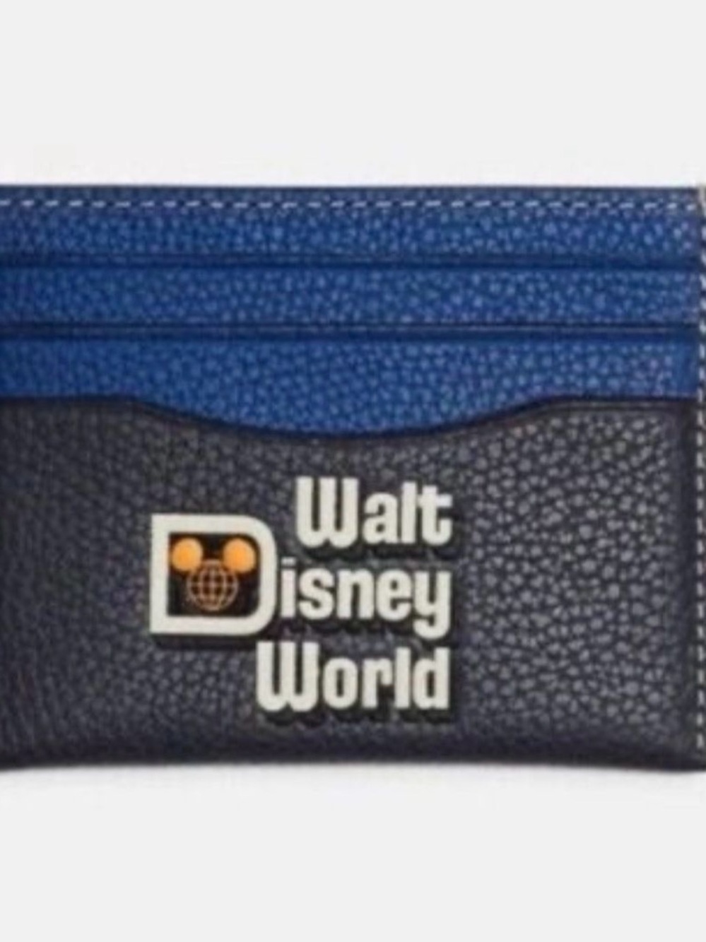 New Coach Blue & Black Card Holder with Logo